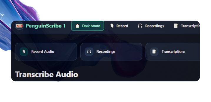 Penguin Scribe dashboard interface