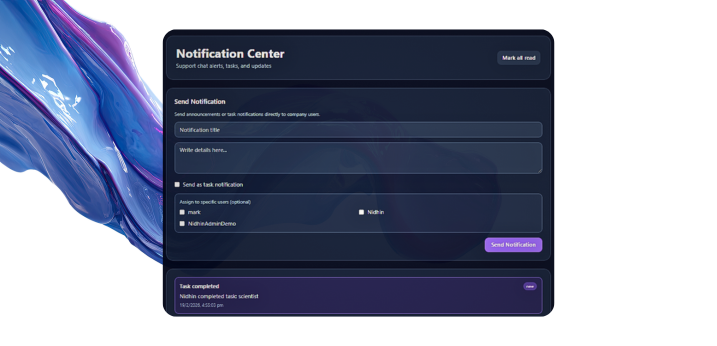 Penguin Scribe notifications interface