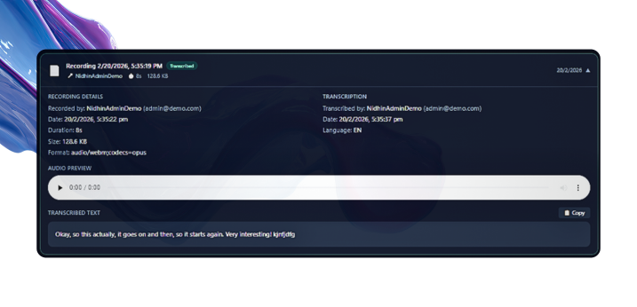 Penguin Scribe recordings library interface